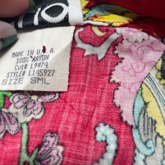 Vintage Clio Woman’s Floral S/S Button Down Top - Picture 7 of 13